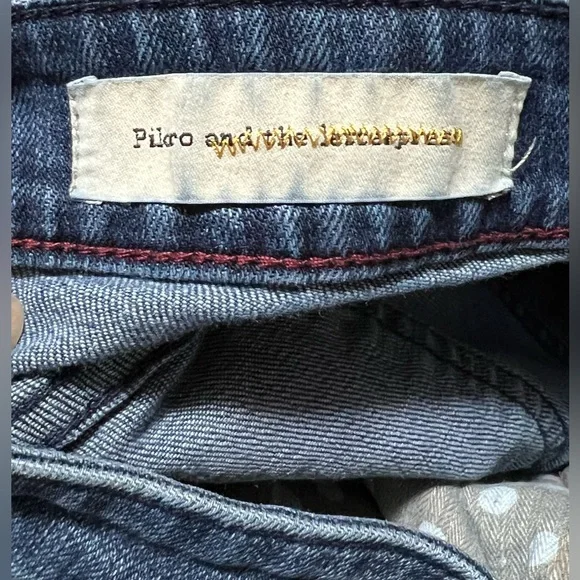 Pilcro and the Letterpress Stet Mid-Rise Straight Leg Denim Jeans Anthropologie - Picture 9 of 13